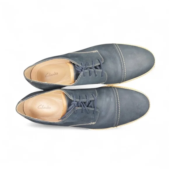 Clarks Atticus Cap Toe Oxford Shoe Men's 11.5 M Blue - Picture 3 of 7